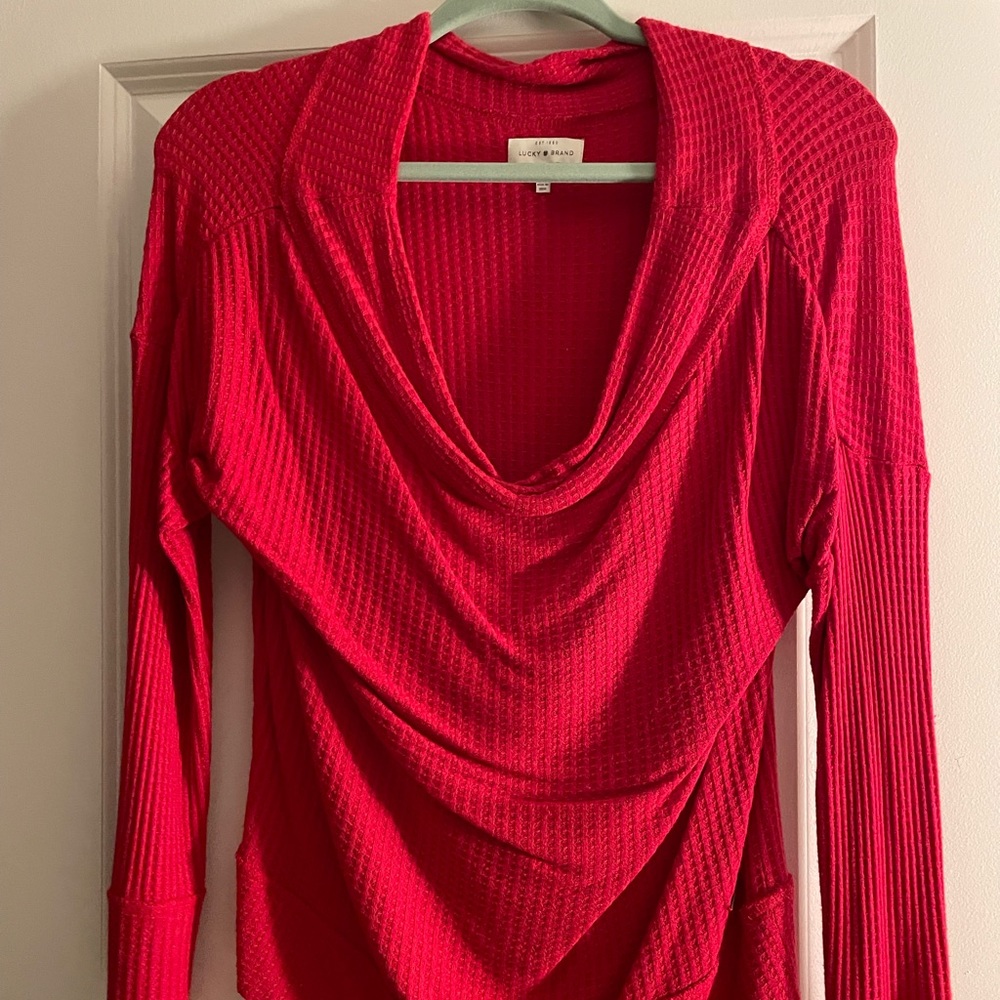 Lucky Brand Off the Shoulder Long Sleeved Thermal